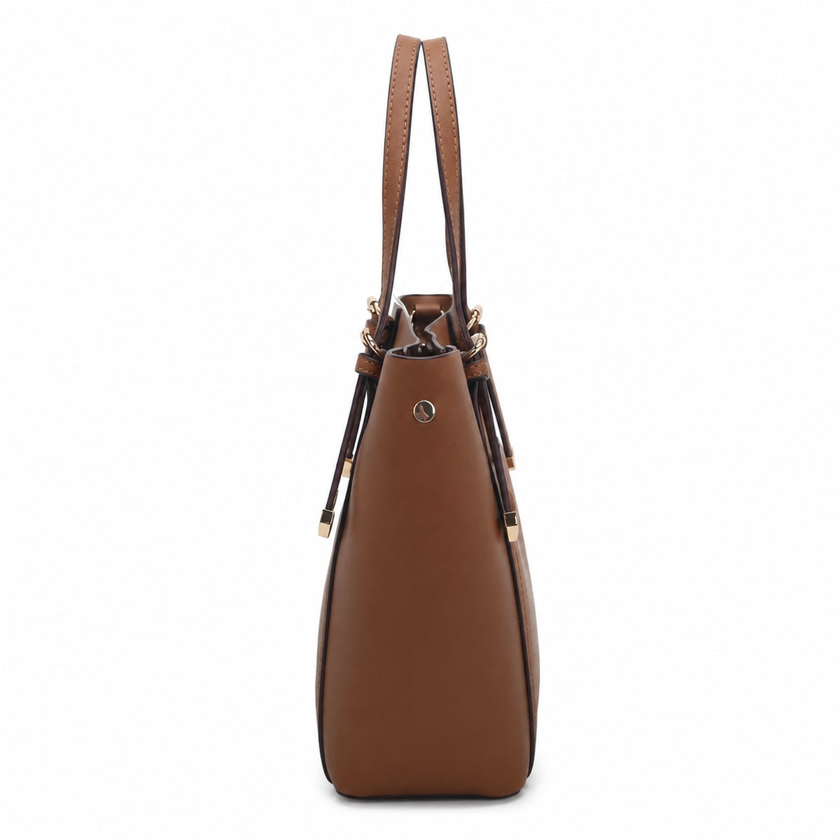 OEM/ODM Custom Women's Brown Multi-Pocket Pebbled PU Leather Shoulder Tote Bag