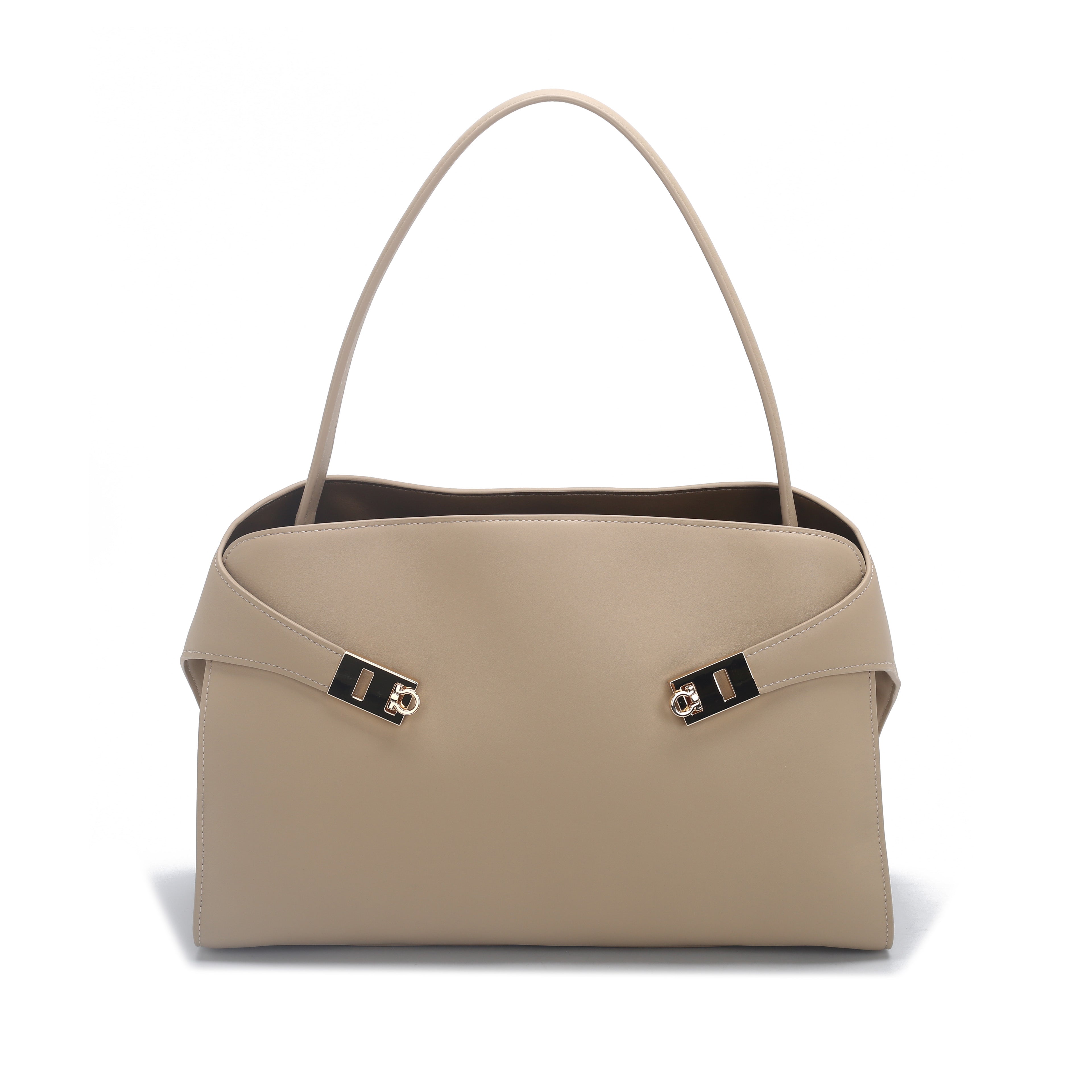 Architectural 'Unity' Top-Handle Satchel | Premium Smooth Calfskin Leather