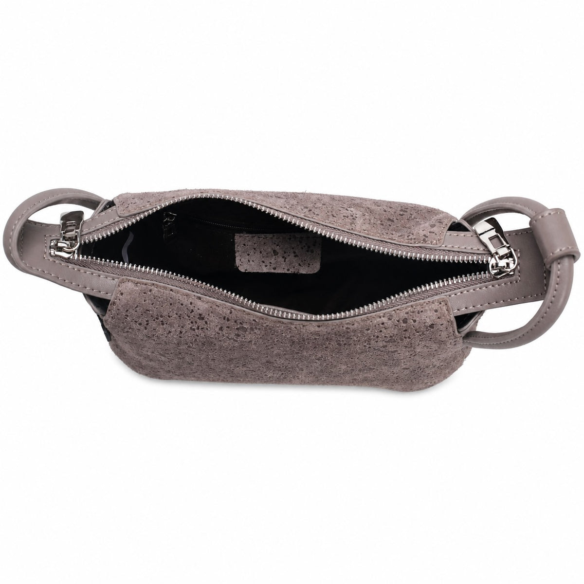 OEM/ODM Custom Women's Taupe Genuine Suede Leather Mini Crossbody Shoulder Bag