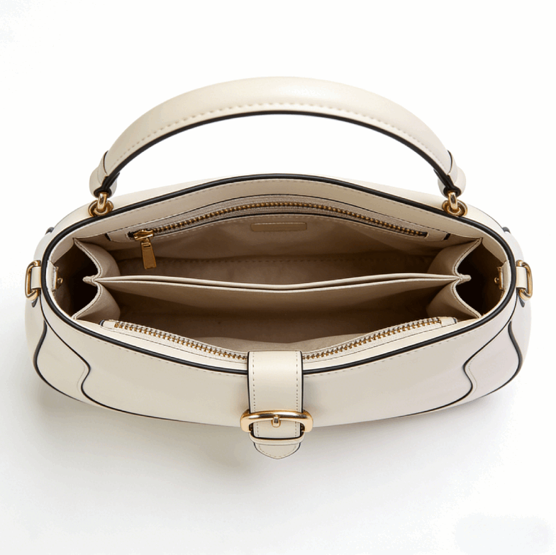 Classic 'Luna' Curvaceous Satchel | Premium Smooth Leather with Horseshoe Buckle