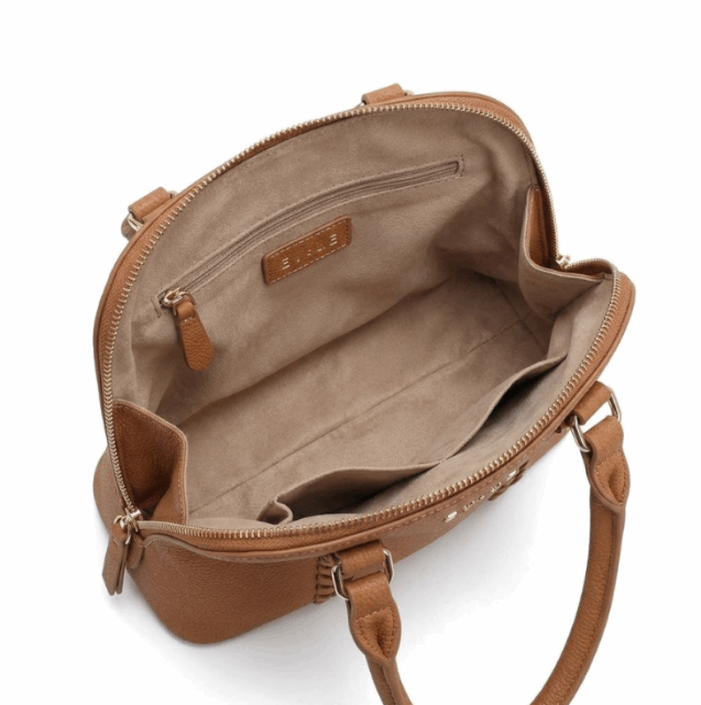 Bohemian-Chic 'Braided' Satchel | Premium Tan Pebbled Leather | Crossbody Conversion