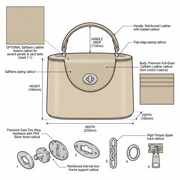 'Grace' Mini Vanity Handbag | High-Gloss Patent Vegan Leather | Signature Turn-Lock Top-Handle Bag