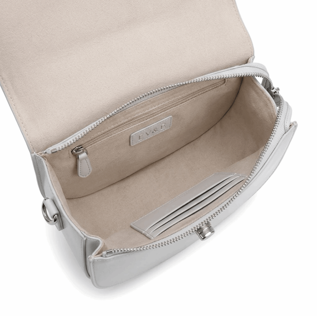'Luna' Minimalist Half-Moon Mini Bag | Premium Smooth Calfskin Leather | Signature Polished Turn-Lock Crossbody