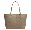 'Intrecciato' Artisan Tote | Premium Hand-Woven Vegan Leather | Minimalist Large-Capacity Professional Carryall