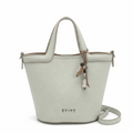 'Luna' Minimalist Bucket Bag | Premium Pebbled Grain Leather | Versatile Dual-Handle Design with Artisan Bead Charm & Adjustable Crossbody Strap
