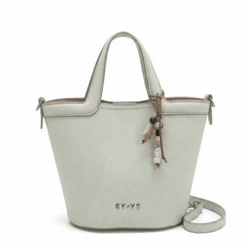 'Luna' Minimalist Bucket Bag | Premium Pebbled Grain Leather | Versatile Dual-Handle Design with Artisan Bead Charm & Adjustable Crossbody Strap