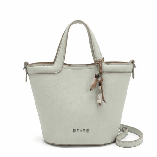 'Luna' Minimalist Bucket Bag | Premium Pebbled Grain Leather | Versatile Dual-Handle Design with Artisan Bead Charm & Adjustable Crossbody Strap