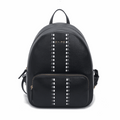 'Apex' Urban Elite Backpack | Premium Pebbled Vegan Leather | Monochromatic Woven Racing Stripe Detail & Gold-Tone Signature Branding