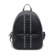 'Apex' Urban Elite Backpack | Premium Pebbled Vegan Leather | Monochromatic Woven Racing Stripe Detail & Gold-Tone Signature Branding