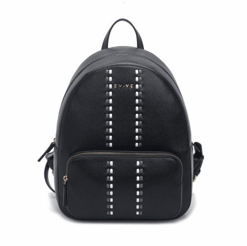 'Apex' Urban Elite Backpack | Premium Pebbled Vegan Leather | Monochromatic Woven Racing Stripe Detail & Gold-Tone Signature Branding