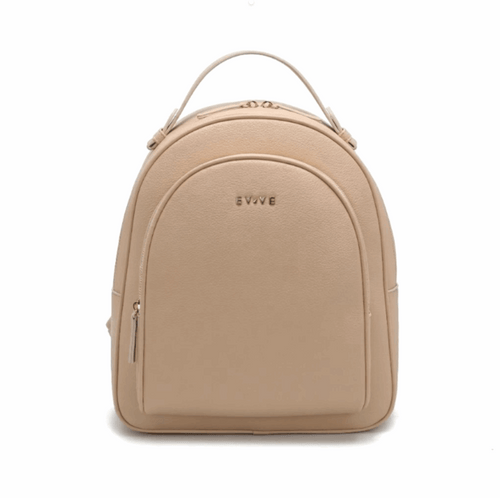 'Aura' Urban Commuter Backpack | Premium Pebbled Vegan Leather | Ergonomic Dome Silhouette with Signature Gold-Finish Branding