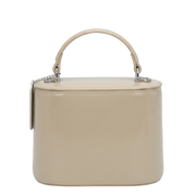 'Grace' Mini Vanity Handbag | High-Gloss Patent Vegan Leather | Signature Turn-Lock Top-Handle Bag