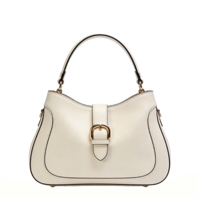 Classic 'Luna' Curvaceous Satchel | Premium Smooth Leather with Horseshoe Buckle