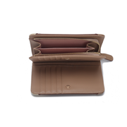 Geometric Tri-Tone Continental Wallet | Premium Glazed Leather | Multi-Compartment Organizer