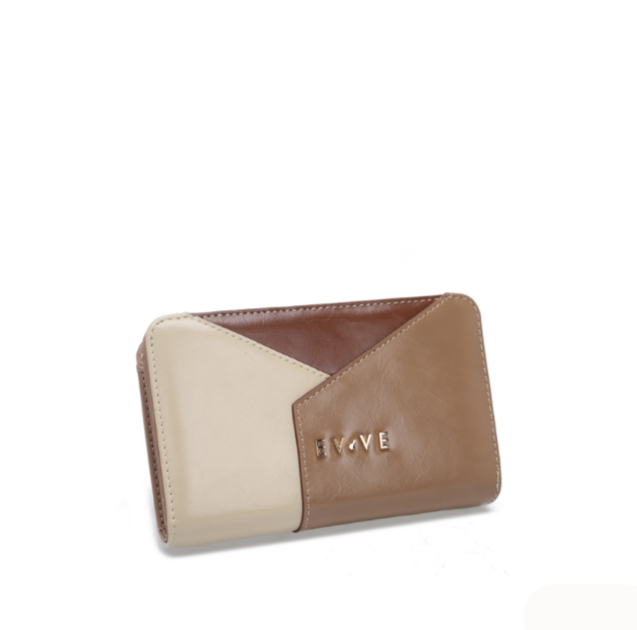 Geometric Tri-Tone Continental Wallet | Premium Glazed Leather | Multi-Compartment Organizer