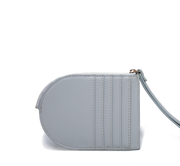 Petal-Bloom Wristlet Clutch | Pearl-Accented Floral Appliqué | Premium Pebbled Leather