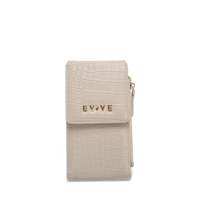 Elite 'Croc-Lux' Phone Wallet | Premium Embossed Leather | Integrated Zippered Organizer