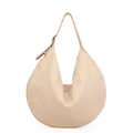 'Arc' Sculptural Hobo Bag | Premium Velvet-Finish Nubuck Leather | Ergonomic Crescent Silhouette with Adjustable Belted Shoulder Strap