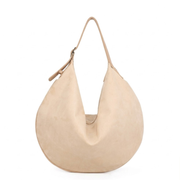 'Arc' Sculptural Hobo Bag | Premium Velvet-Finish Nubuck Leather | Ergonomic Crescent Silhouette with Adjustable Belted Shoulder Strap