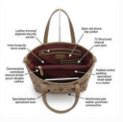 'Velvet Harvest' Artisan Tote Bag | Premium Tapestry Fabric with Sculpted Velvet Floral Overlay & Contrast Plaid Backing | Adjustable Crossbody Option