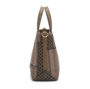'Velvet Harvest' Artisan Tote Bag | Premium Tapestry Fabric with Sculpted Velvet Floral Overlay & Contrast Plaid Backing | Adjustable Crossbody Option