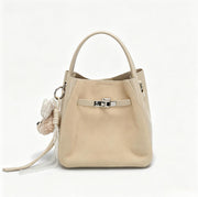 Cute Mini Beige Suede Bucket Bag