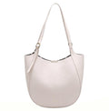 Elegant Light Pink Faux Leather Hobo Tote Bag, Adjustable Shoulder Bucket Bag for Everyday Use