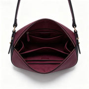Burgundy Pebbled Faux Leather Women’s Hobo Mini Shoulder Bag, Adjustable Strap Underarm Crescent Bag, Bulk Supply for Established Fashion Brands & Department Stores