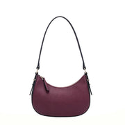 Burgundy Pebbled Faux Leather Women’s Hobo Mini Shoulder Bag, Adjustable Strap Underarm Crescent Bag, Bulk Supply for Established Fashion Brands & Department Stores