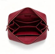 Red Crossgrain Faux Leather Flap Mini Crossbody Bag, Adjustable Leather Shoulder Strap Daily Shoulder Bag, Mass Supply for Established Fashion Labels & Global Retail Chains