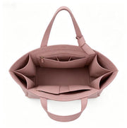 Dusty Pink Pebbled Faux Leather Hobo Tote Bag, Knotted Handle Detail Convertible Crossbody Handbag, Bulk Supply for Established Fashion Brands & Mall Retailers